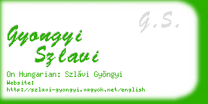gyongyi szlavi business card